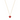 Single Hearted Girl Red Necklace  Magnetic Clasp Jewelry for Self-Love