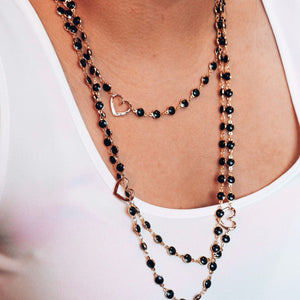 Love Story Black Layered Necklace
