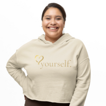 Load image into Gallery viewer, Love Yourself Crop Hoodie Heather Dust