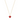 Single Hearted Girl - Red Heart Charm Necklace