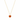 Single Hearted Girl Orange Pendant Necklace Magnetic Clasp