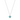 Silver Radiant Heart Turquoise Pendant Necklace