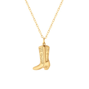 Give Em' The Boot Gold Filled 18" Necklace